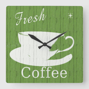Horloge de café rustique Tintable