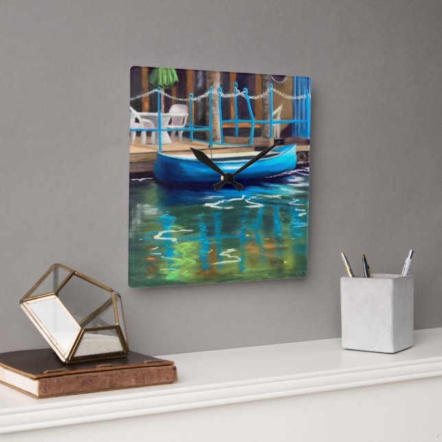 Horloge de canot bleu (Bureau)