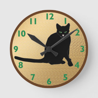 Horloge de chat noir