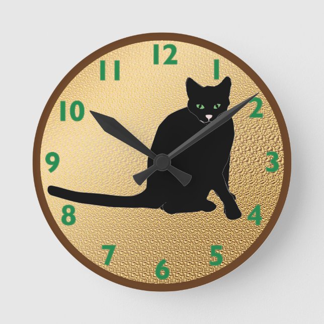 Horloge de chat noir (Recto)
