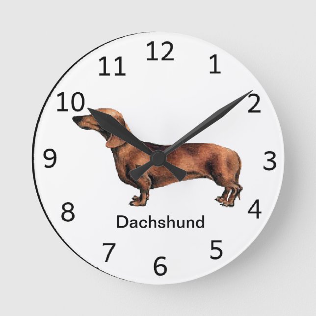 Horloge de chien Dachshund (Recto)