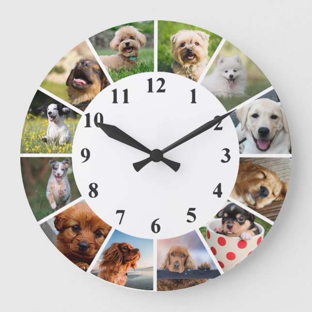 Horloge de chien mignon - Horloge de photographie  (Recto)
