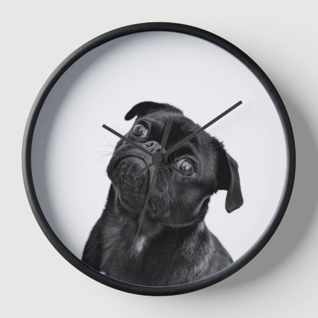 Horloge de chien personnalisée, horloge de animal  (Recto)