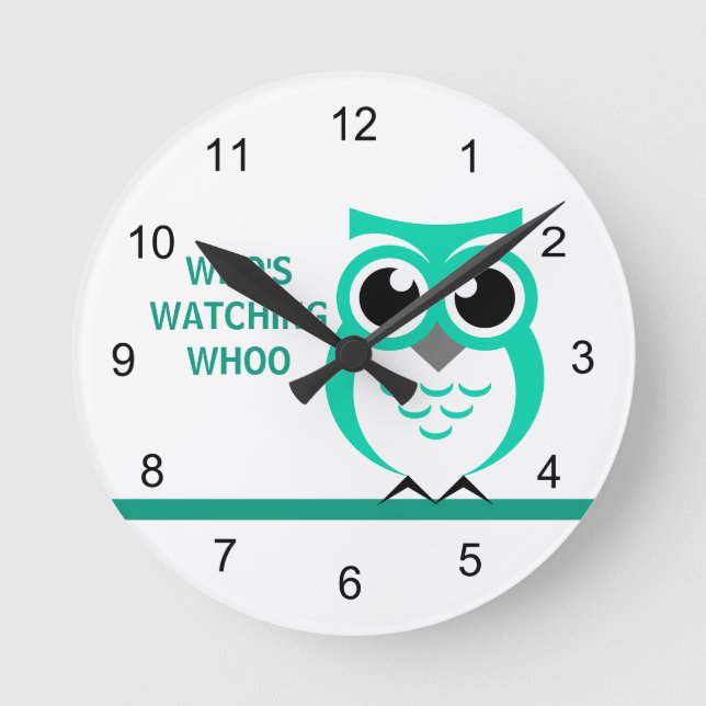 Horloge de Chouette d'observation des oiseaux (Recto)