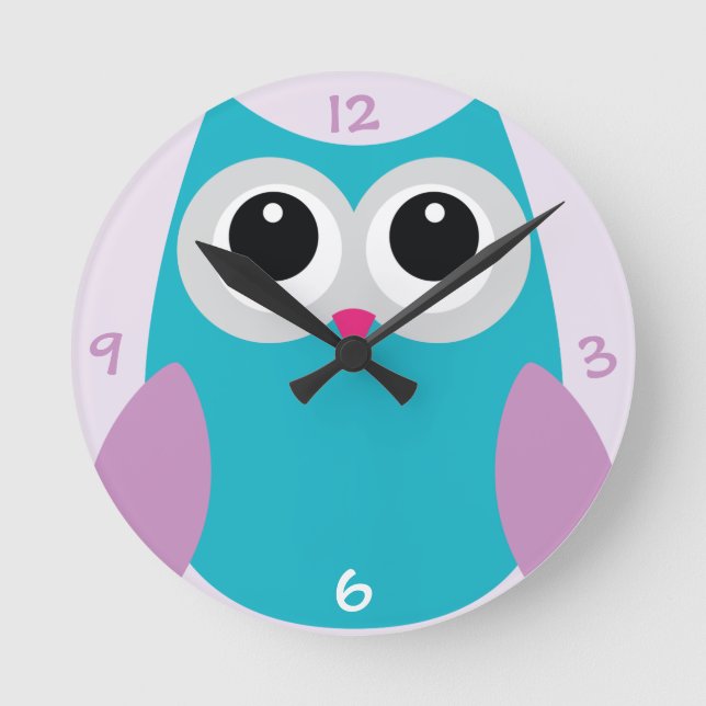 Horloge de Chouette Turquoise (Recto)