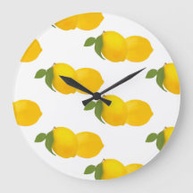 Horloge de citron blanc