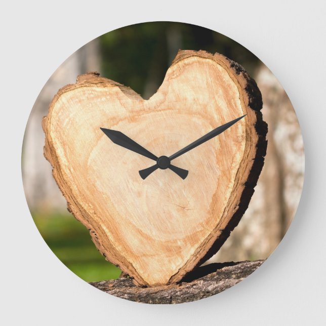 horloge de coeur en bois (Recto)