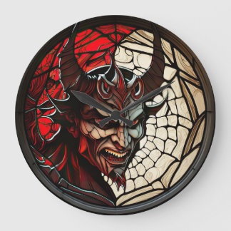Horloge de conception diabolique en verre tendu
