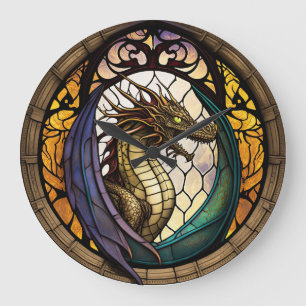 Horloge De Conception Dragon De Verre