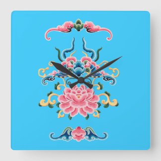 Horloge de conception florale chinoise