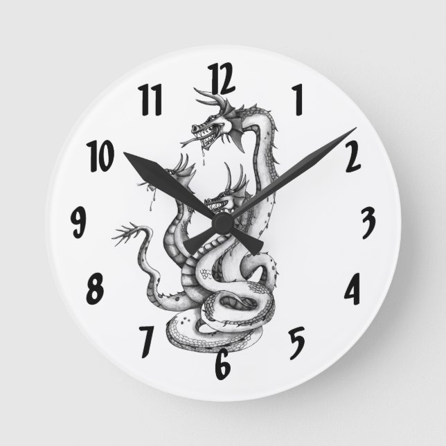 Horloge de conception Hydra à trois têtes (Recto)