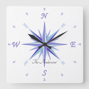 Horloge de conception Rose éolien