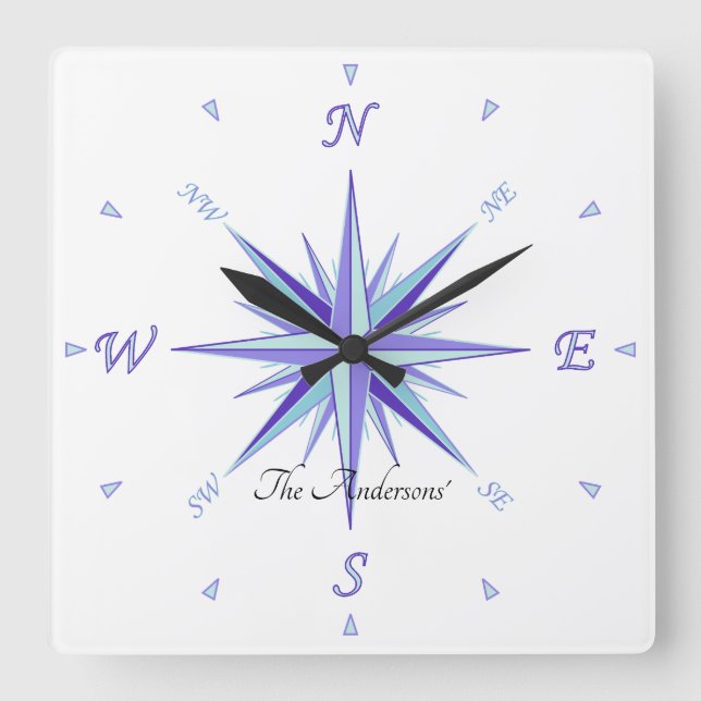 Horloge de conception Rose éolien (Recto)