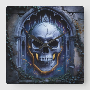 Horloge de conception symphonique gothique du crân