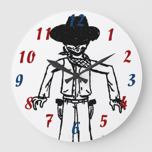 Horloge de croquis Cowboy (Recto)