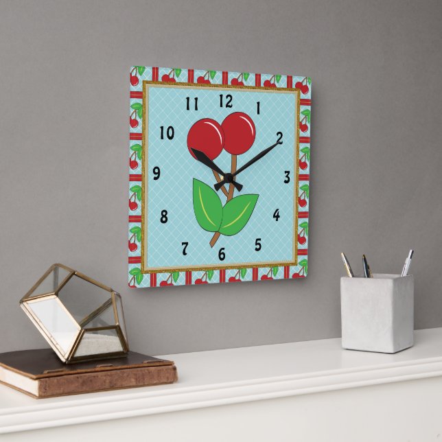 Horloge de cuisine cerise (Bureau)