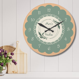 Horloge de cuisine cosy de style vintage pour mama