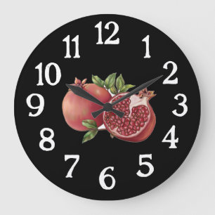 Horloge de cuisine de grenade - Noir