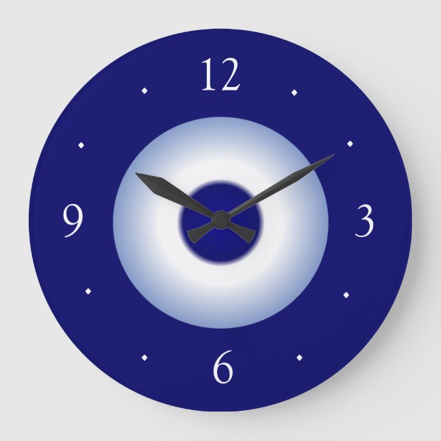 Horloge de cuisine simple Royal/Bleue et blanche (Recto)