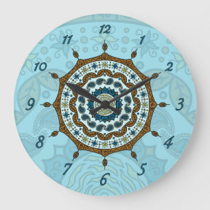 Horloge de cuivre Imaginaire Mehndi