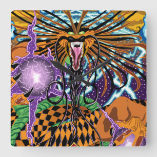 Horloge de dragon de Halloween