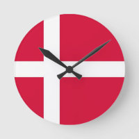 horloge de drapeau de pays du Danemark