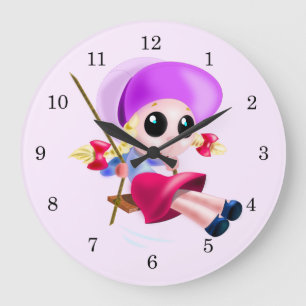 Horloge de fille en mouvement
