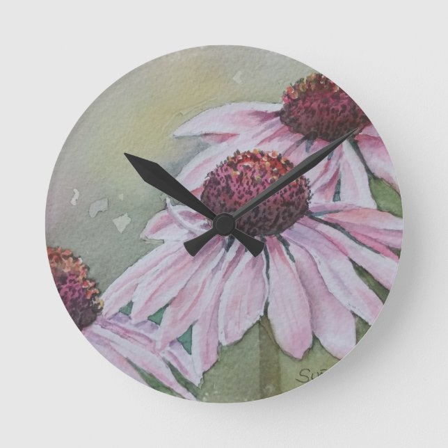 HORLOGE DE FLEURS ROSE (Recto)