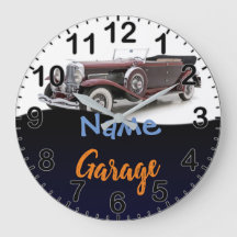 Horloge de Garage Personnalisée Voiture Classique
