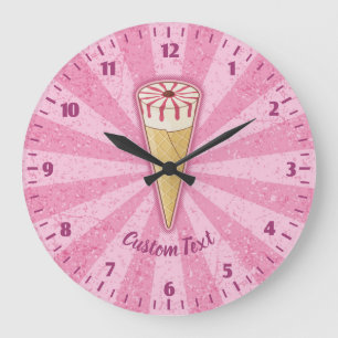 Horloge de glace en cône de sucre