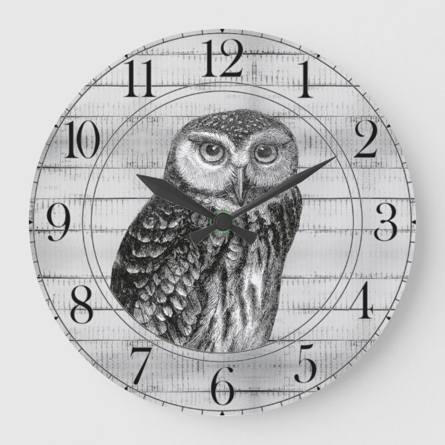 Horloge de grande taille de hibou (Recto)