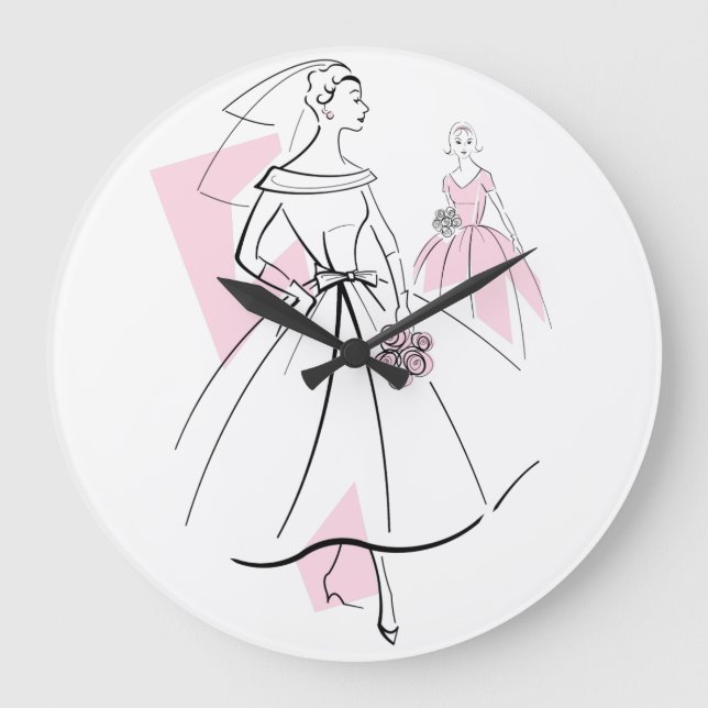 Horloge de groupe de rose de jeune mariée de mode (Recto)