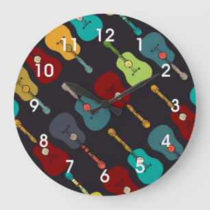 Horloge de guitares acoustiques de mod