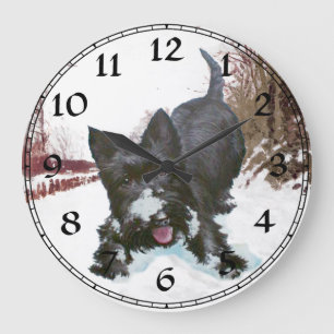 Horloge de jeu d'hiver du Terrier Écossais