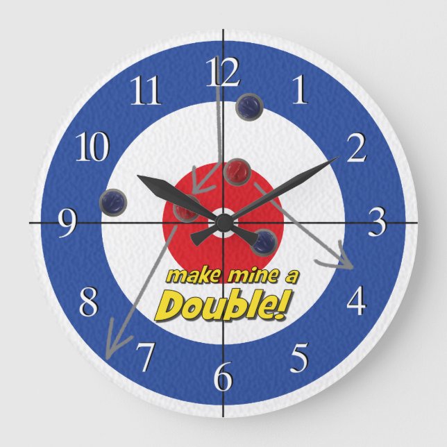 Horloge de la barre de curling "double" - (bleu) (Recto)
