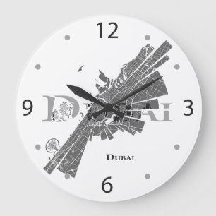 Horloge de la carte de Dubaï