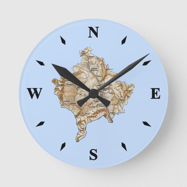 Horloge de la carte du Kosovo (Recto)