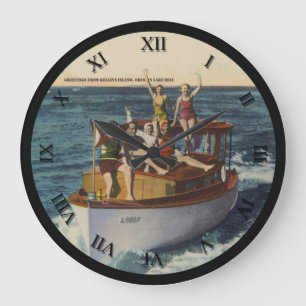 Horloge de la carte postale de l'Ohio de Kelleys I