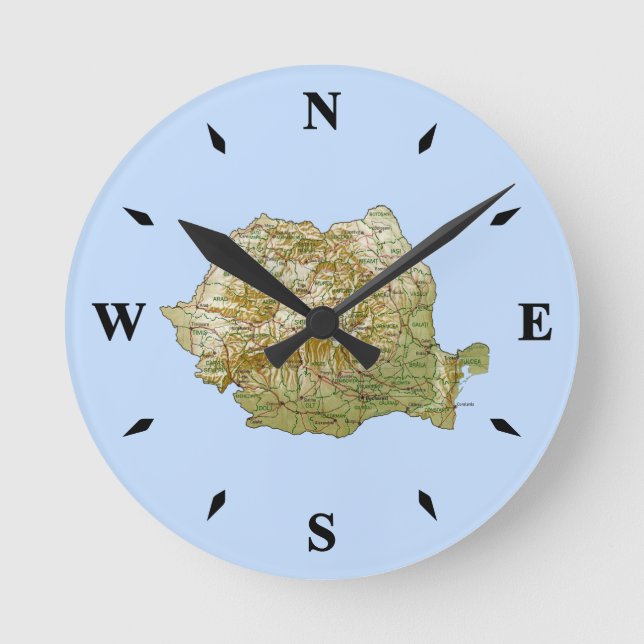 Horloge de la carte roumaine (Recto)