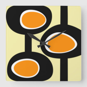 Horloge de la CUISINE moderne du milieu du siècle