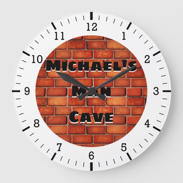 Horloge de la grotte acrylique de Brick Wall Man (Recto)