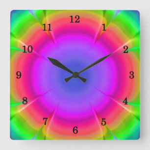Horloge de la paroi de fleurs