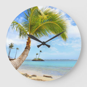 Horloge de la plage de Palm Tree