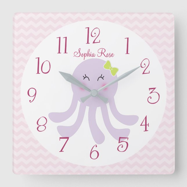 Horloge de la poupée de mer douce personnalisée (Recto)