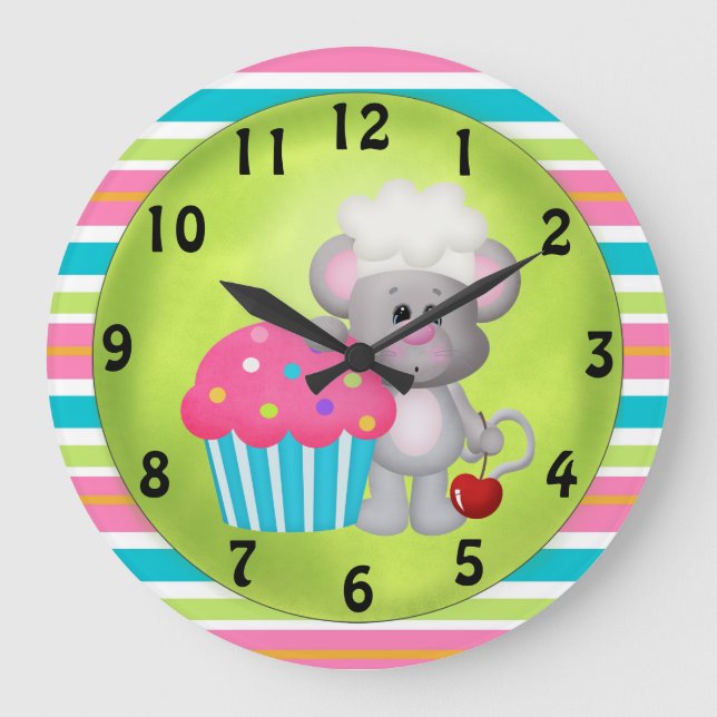 horloge de la souris Cupcake (Recto)