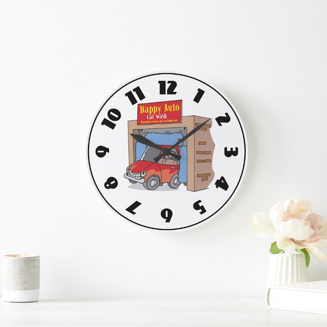 Horloge de lavage de voiture auto joyeuse (Créateur téléchargé)