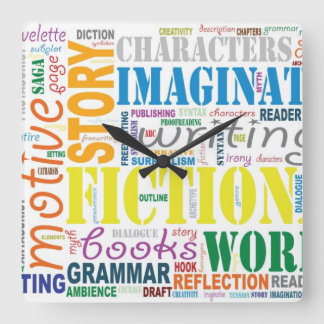 Horloge de l'écrivain de fiction blanche