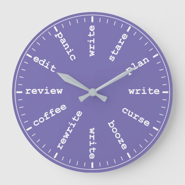 Horloge de l'écrivain Profession Carrière en viole (Recto)