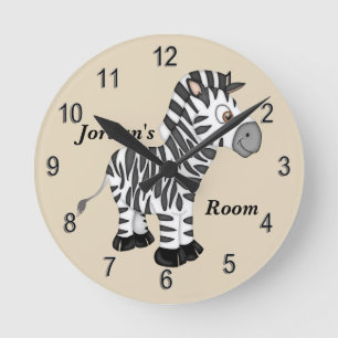 Horloge de l'enfant mignonne bébé Zebra