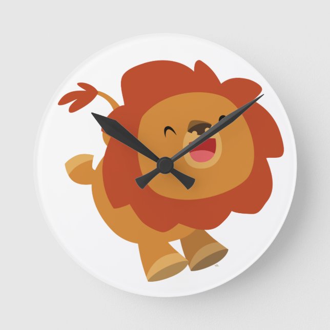Horloge de Lion de dessin mignon (Recto)